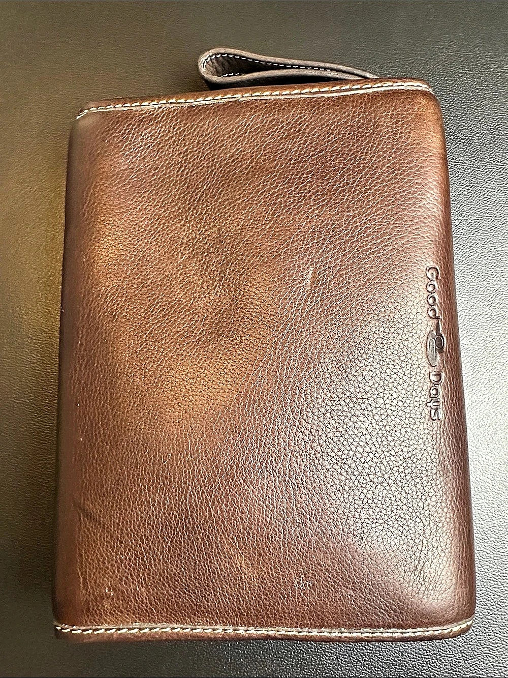 Good Days Brown Wristlet Travel Leather Organizer Vintage